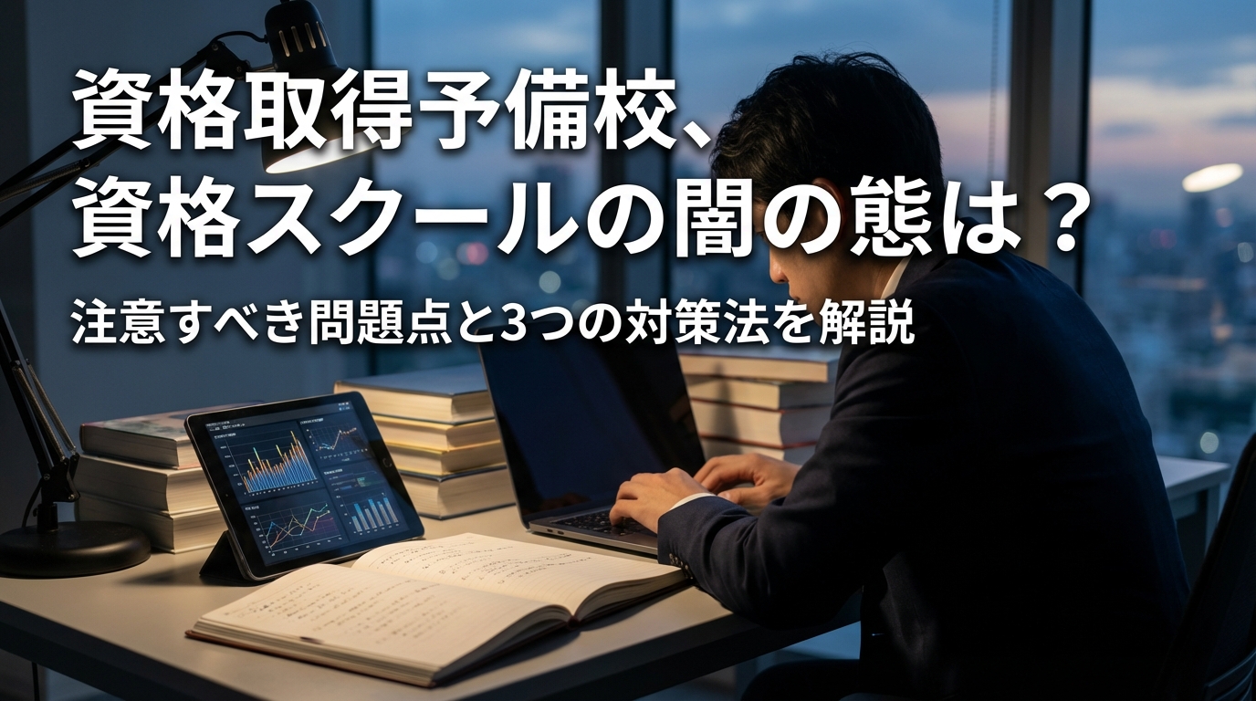 資格取得予備校、資格スクールの闇の実態は?注意すべき問題点と3つの対策法を解説