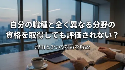 自分の職種と全く異なる分野の資格を取得しても評価されない？理由と3つの対策を解説