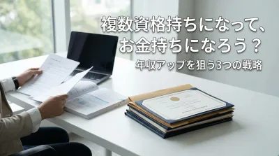 複数資格持ちになって、お金持ちになろう？年収アップを狙う3つの戦略
