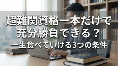 超難関資格一本だけで充分勝負できる？一生食べていける3つの条件