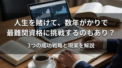 人生を賭けて、数年がかりで最難関資格に挑戦するのもあり？3つの成功戦略と現実を解説