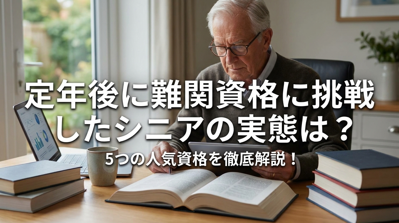 定年後に難関資格に挑戦したシニアの実態は？5つの人気資格を徹底解説！
