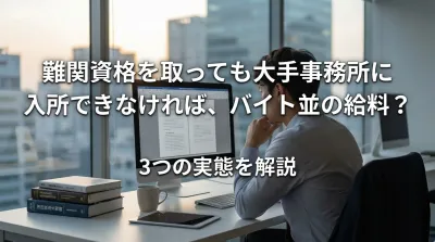 難関資格を取っても大手事務所に入所できなければ、バイト並の給料？3つの実態を解説