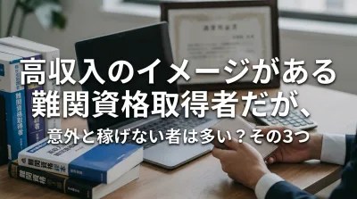 高収入のイメージがある難関資格取得者だが、意外と稼げない者は多い？その3つの理由を解説