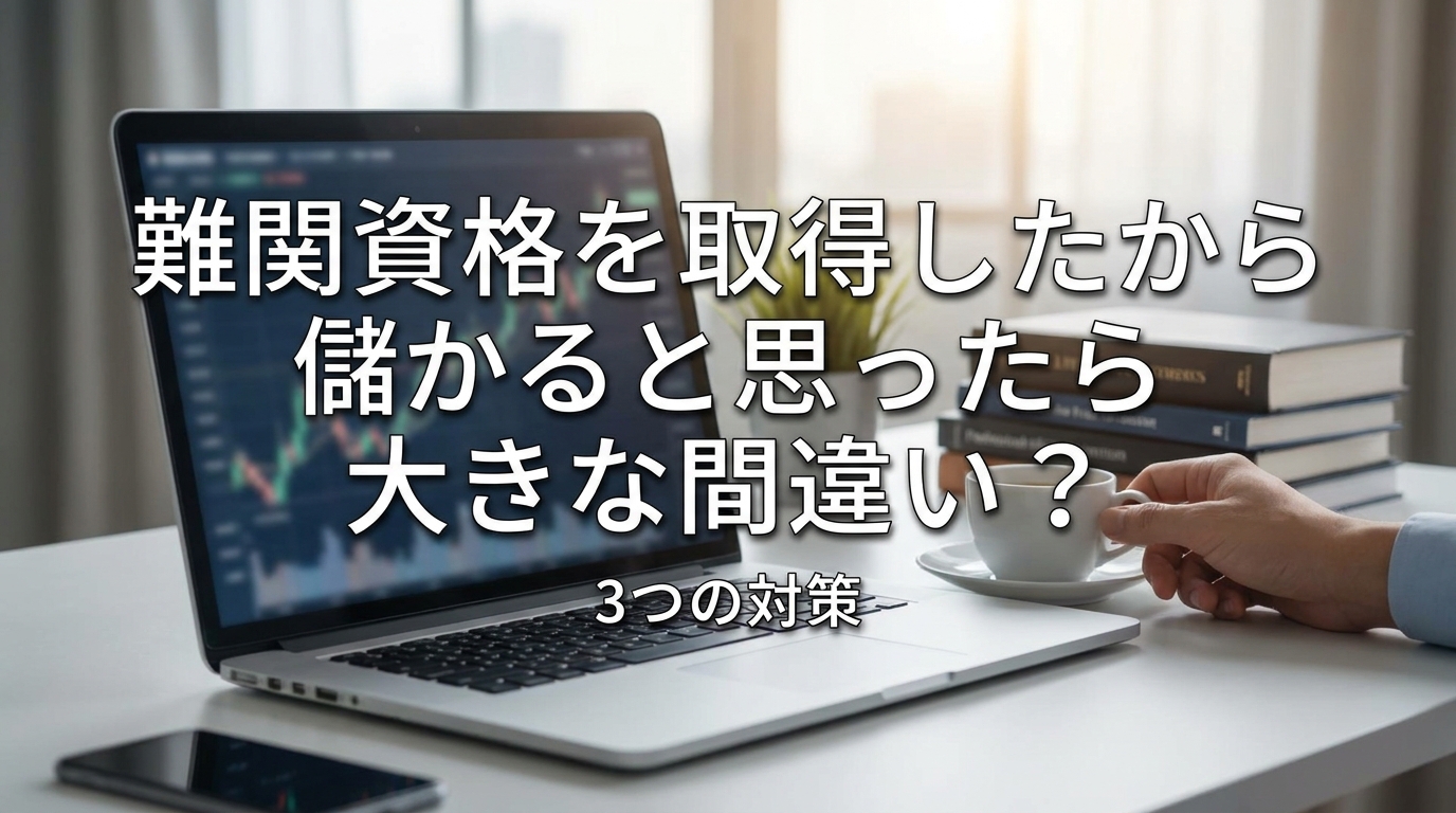 難関資格を取得したから儲かると思ったら大きな間違い？3つの対策