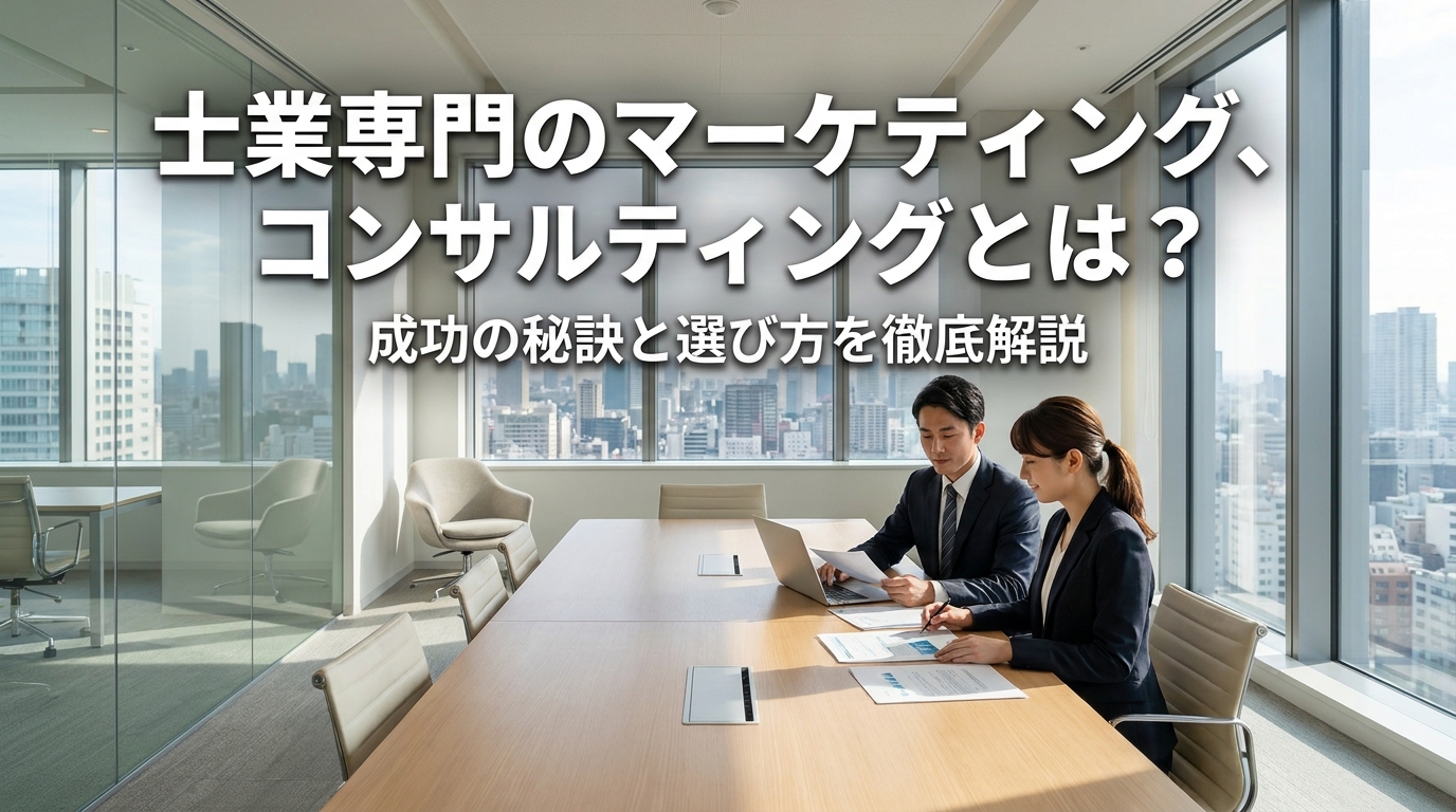 士業専門のマーケティング、コンサルティングとは?成功の秘訣と選び方を徹底解説