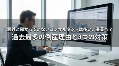 意外と儲かっていないコンサルタントは多い、廃業へ？過去最多の倒産理由と3つの対策